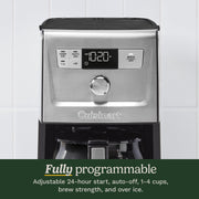 Cuisinart 14-Cup PerfecTemp Programmable Coffee Maker, White, Glass Carafe, Brew Strength Control, Brew Pause, Over Ice Function, DCC-3500W