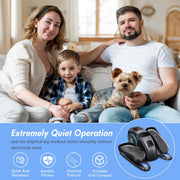 Baokaler Under Desk Elliptical Machine, Electric Seated Pedal Exerciser with Remote Control, LCD Display, 12 Speeds, Bidirectional Pedals, Quiet Magnetic Resistance, Black, SG0029-BB