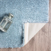 Luxe Weavers Fluffy Shag Blue 8x10 Area Rug Plush Bedroom Carpet