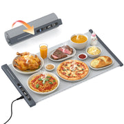 YUWENUS Electric Warming Tray, Fast Heating Silicone Mat, 8-Level Temperature Control, Large 26x15 in Surface, Gray, T2655426