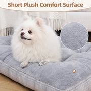 KSIIA Washable Dog Bed with Premium Plush Fabric, Balanced Fiber Filling, Non-Slip Bottom, Machine Washable, XLarge, 41in