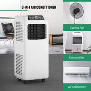 Costway EP24618US 9,000 BTU Portable Air Conditioner & Dehumidifier Function Remote w/ Window Kit