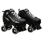 Epic Skates Galaxy Elite Black Quad Roller Skates, Mid-Top Padded Boot, Indoor Outdoor Polyurethane Wheels, ABEC-3 Bearings, Juvenile 12
