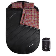 KingCamp Double Sleeping Bag for Adults, Queen Size 2-Person, Black