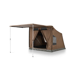 Oztent 30 Second Expedition Tent, Waterproof, Free Standing, Green, 8 ft Wide x 6.6 ft Deep x 6.6 ft High with Awning