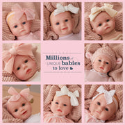 MGA Entertainment Baby Born Real Reborn Baby Doll Girl, Hand-Painted, Light Skin Tone, Open Eyes, 17 in, 2.2 lb, 920561