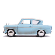Jada Toys Harry Potter 1959 Ford Anglia Diecast Vehicle with 2.75-Inch Harry Potter Figure, Rusty Blue, 1:24 Scale, JAD31127