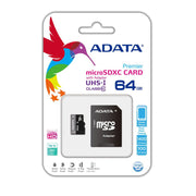 ADATA AUSDX64GUICL10-RA1 Premier 64GB microSDHC Memory Card Class 10 UHS-I U1 with SD Adapter