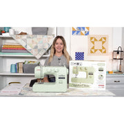 Janome Lovely Lilac Mechanical Sewing Machine, 15 Built-In Stitches, 4-Step Buttonhole, Front-Loading Bobbin System, Heavy Duty Metal Frame, 001LOVELY