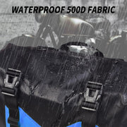 AFISHTOUR FM2021 Motorcycle Saddlebags, 50L Detachable Waterproof, Blue