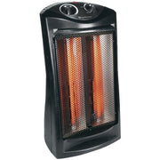 Comfort Zone CZQTV007BK Fan-Assisted Tower Radiant Quartz Heater, Black