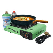 Flame King VT-505 Portable Multi Fuel Butane or Propane Camping Stove Burner with Carry Case