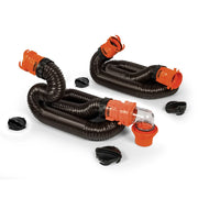 Camco 39744 RhinoFLEX 20ft RV Sewer Hose Kit, Includes Swivel Fitting and Translucent Elbow with 4-In-1 Dump Station Fitting, Storage Caps Included