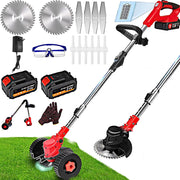 Cordless Weed Eater Grass Trimmer Foldable Weed Eater with Wheels