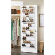 Whitmor 6037-7037-WHT 12-Tier Over The Door Mesh Shoe Rack, 36 Pair, White - 7.5
