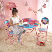 Dreamworks NK550862 Trolls 3 Piece Foldable Round Table and Chair Set