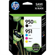 HP 950XL Black/951 Tri-Color Inkjet Cartridge Four Pack (C2P01FN#140)