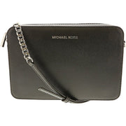 Michael Kors 32S4STVC3L-001 Jet Set Saffiano Leather Crossbody Bag, Black
