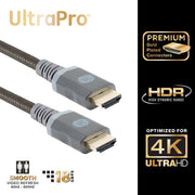 GE 48722 15' HDMI Cable With Ethernet & Gold-Plated Connectors, Gray