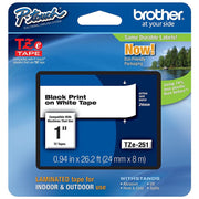 Brother TZE251 P-Touch TZe Adhesive Laminated Labeling Tape, 1