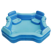 Bluescape KB0706000 Blue Deluxe Comfort Inflatable Family Swimming Pool, 4 Seats