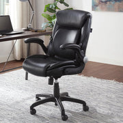 Serta 49987 Air Lumbar Bonded Leather Manager Office Chair, Black