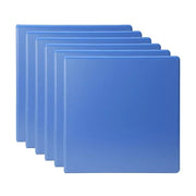 Pen & Gear KK21CH03 3-Ring Durable View Binder, 2 inch Binder Ring Type, Slant D-Ring, Blue, 6 Pack