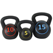BalanceFrom ELG-KB5101520 Wide Grip Kettlebell Exercise Fitness Weight Set, 3-Pieces: 5lb, 10lb, and 15lb Kettlebells