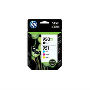 HP 950XL Black/951 Tri-Color Inkjet Cartridge Four Pack (C2P01FN#140)