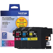 Brother LC1033PKW Ink Cartridge ( Cyan,Magenta,Yellow , 3-Pack )