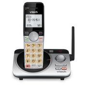 VTech CS5229 Extended Range DECT 6.0 Expandable Cordless Phone with Answering System, Silver/Black
