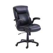 Serta 49987 Air Lumbar Bonded Leather Manager Office Chair, Black