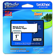 Brother TZE251 P-Touch TZe Adhesive Laminated Labeling Tape, 1
