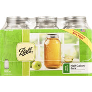 Ball 64 oz. Wide Mouth Half Gallon Jars (Pack of 6)-68100