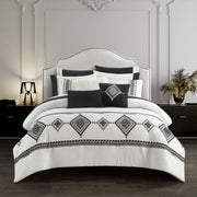 Better Homes & Gardens BHF000089433047 Summit Bed in a Bag Bedding Set, Queen, Black and White