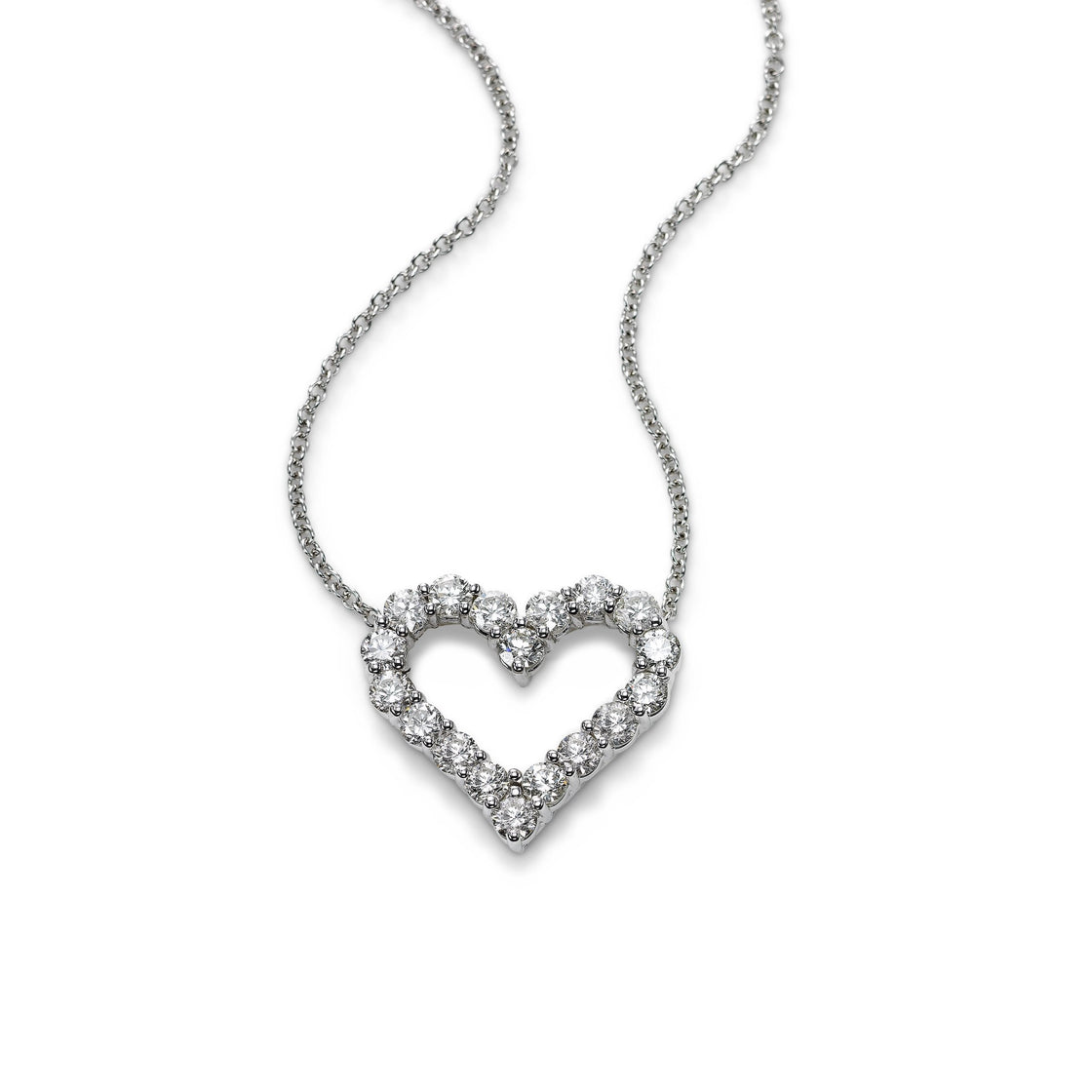 Fortunoff OPEN HEART DIAMOND NECKLACE, .25K, 14K WHITE GOLD VIPOutlet