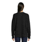 Time and Tru Women s Crewneck Sweatshirt Black Medium VIPOutlet