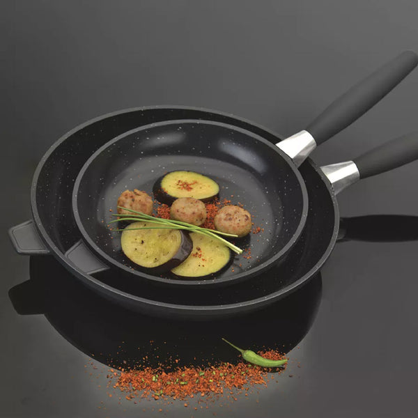 Beautiful 12pc Ceramic Non-Stick Cookware Set, Black Sesame by Drew  Barrymore