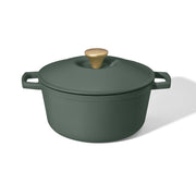 Beautiful 19384 5 Quart Cast Iron Round Dutch Oven, Thyme Green