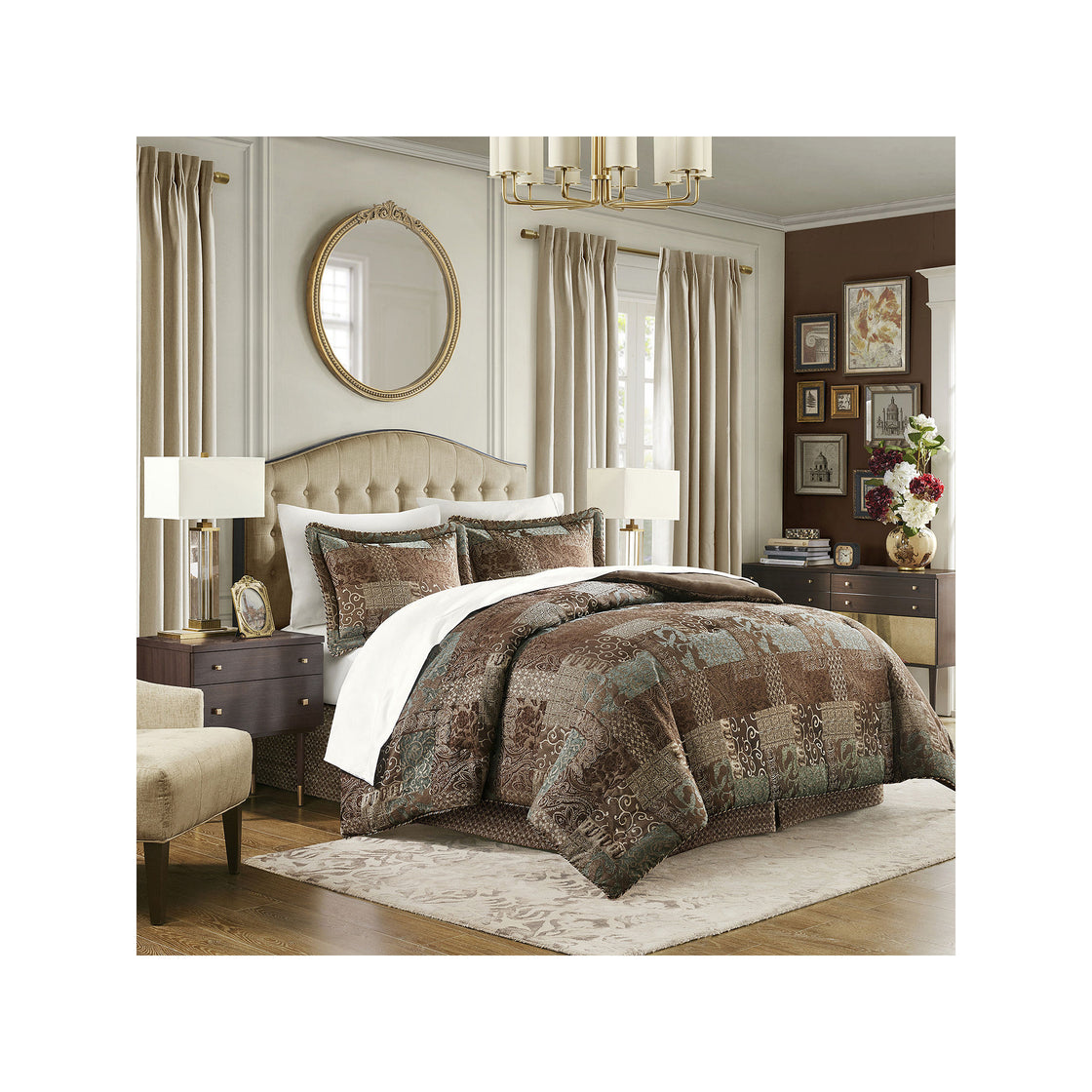 Croscill Galleria 4Pc. Midweight Comforter Set BROWN ONE SIZE VIPOutlet
