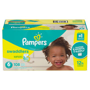 Pampers Swaddlers Disposable Diapers Size 6, 108 Ct