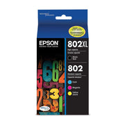 Epson T802XL-BCS DURABrite Ultra Black High Capacity and Color Combo Pack Standard Capacity Cartridge Ink