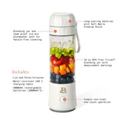 Drew Barrymore 19404 70 W Beautiful Portable To-Go Blender 2.0, 16 Oz. White Icing
