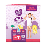 Parent's Choice Dry & Gentle Diapers Size 7 Club 72 Count - Wiggle-proof leak barriers