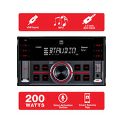 DUAL XD28BT Car Stereo Head Unit, Double DIN with LCD