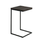 Mainstays MS6128009816857 C-Shape Metal End Table, Espresso/Black
