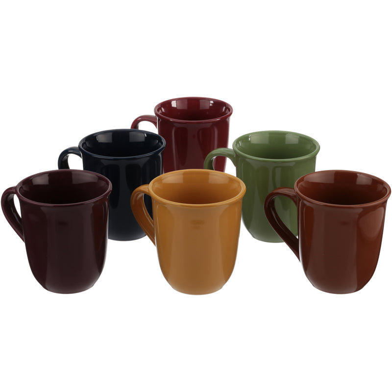 Gibson Home Everyday Contempo Hues Assorted Ceramic 15-Ounce Mug