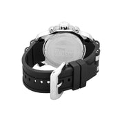 Invicta 37230 Pro Diver Men 48mm Stainless Steel Black dial Chronograph Quartz Watch, Black/Silver
