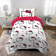 Hello Kitty 7A0847 Kids Twin Bed in a Bag, Comforter Sheet Set and Bonus Tote, Pink, Sanrio