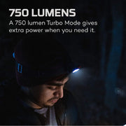 Nebo NEB-HLP-0009 Einstein Powerful Headlamp/Compact Low Profile Headlamp/5 Light Modes 750 Lumens